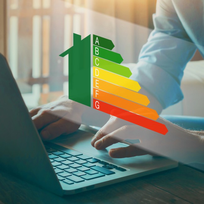 This is a photo of an energy performance rating (EPC).
