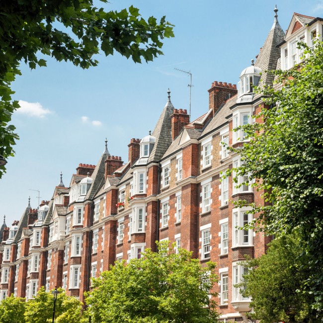 An image of flats in the UK.